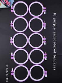 10入組DIY十字繡工具 - 紫色 - 查看 3