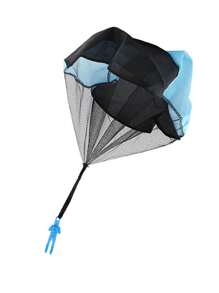 1pc Simple Blue Parachute Toy, Creative Figure Shaped Toy For Children