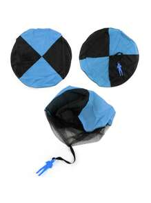 1pc Simple Blue Parachute Toy, Creative Figure Shaped Toy For Children