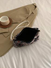 Bolso vagabundo pequeño vintage Patrón geométrico color combinado - Multicolor - Ver 5