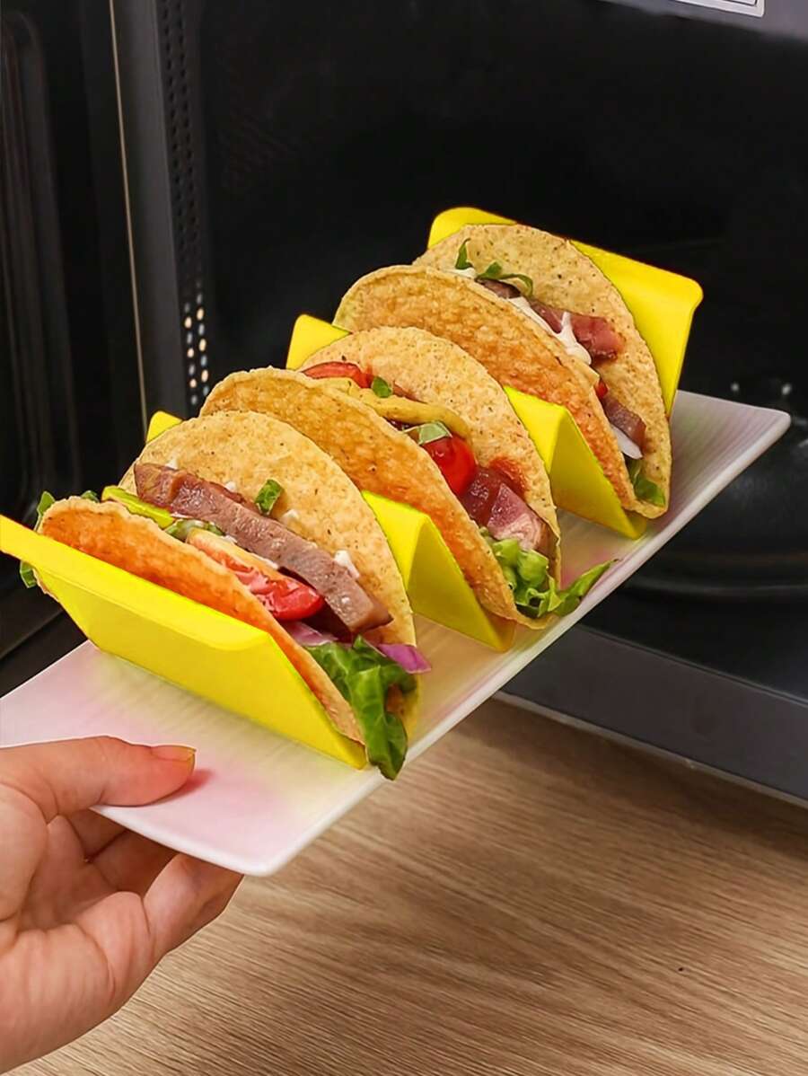 1入組素色炸玉米餅架 - 黃色 - 查看 1