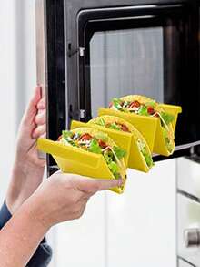 1入組素色炸玉米餅架 - 黃色 - 查看 2