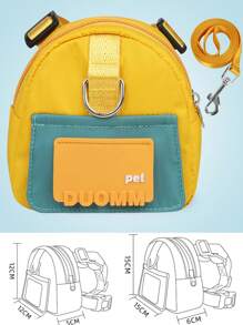 1pc Portable Pet Bag For Dog And Cat For Outdoor - Yellow - View 2