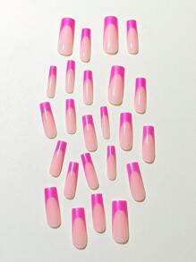 Trở Nên Quyến Rũ Với Bộ Móng Tay Giả Full Cover 24 Cái Long Coffin Phong Cách Pháp - Nhiều màu - Xem 4