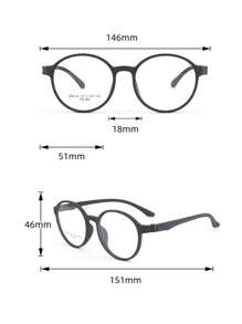 Men Ultra-Light Tr90 Round Glasses Accessories