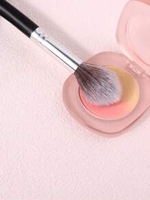 1pc High-End Blush Brush, Ultra Soft Flame-Shaped Highlighter Brush For Daily Makeup, Unisex,Foundation Brush,Concealer Brush,Blush Brush,Contour Brush,Blush Brush,Bronzer Brush,Powder Brush,Foundation Brush,Blush Brush,Giveaways - Black - View 3