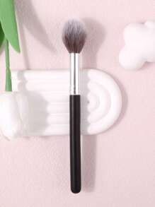 1pc High-End Blush Brush, Ultra Soft Flame-Shaped Highlighter Brush For Daily Makeup, Unisex,Foundation Brush,Concealer Brush,Blush Brush,Contour Brush,Blush Brush,Bronzer Brush,Powder Brush,Foundation Brush,Blush Brush,Giveaways - Black - View 6