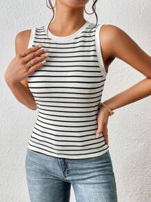 SHEIN Frenchy Top tank con estampado de rayas