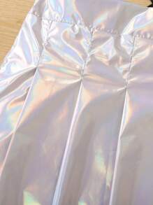 SHEIN Váy Midi Xếp Ly Thanh Lịch Cho Bé Gái Mùa Hè - Nhiều màu - Xem 3