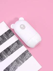 1pc Cartoon Bear Design Roller Stamp With Hand Rope, Cute Portable Personal Information Privacy Roller Stamp For Information Protection - White - View 3