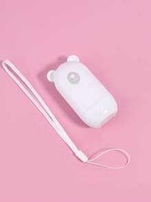 1pc Cartoon Bear Design Roller Stamp With Hand Rope, Cute Portable Personal Information Privacy Roller Stamp For Information Protection - White - View 7