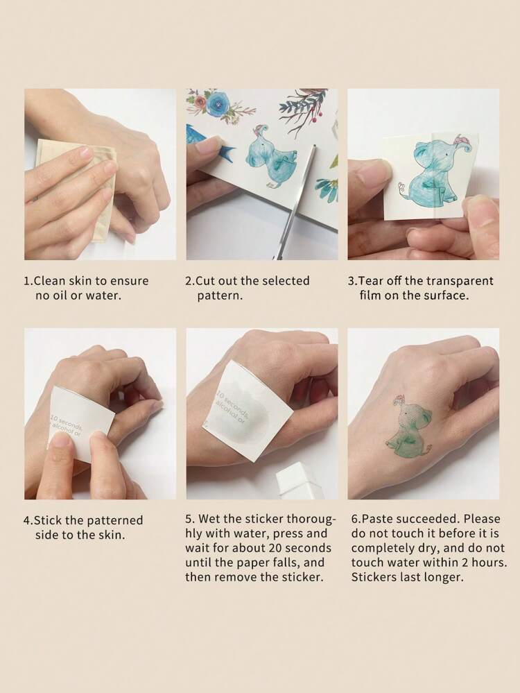 Temporary Watercolor Flower Tattoo Sticker For Women & Girls, 1pc Disposable, Water Resistant, Artistic, Suitable For Face, Body, Arm, Party, Gift, Cosmetics