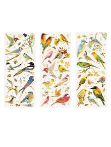 3 miếng dán hình con chim các loại, miếng dán trang trí đa năng sáng tạo cho nghề thủ công DIY, trang trí, tài khoản cầm tay - Nhiều màu - Xem 5