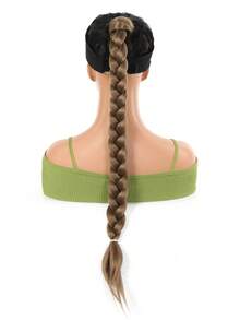 Phần mở rộng kiểu tóc đuôi ngựa bện dài Tự làm kiểu tóc đuôi ngựa cho phụ nữ Sử dụng sợi nhiệt độ cao hàng ngày - màu nâu - Xem 4