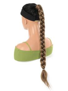 Phần mở rộng kiểu tóc đuôi ngựa bện dài Tự làm kiểu tóc đuôi ngựa cho phụ nữ Sử dụng sợi nhiệt độ cao hàng ngày - màu nâu - Xem 5