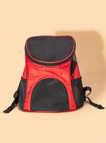 1pc Portable Pet Carrier Bag For Dog And Cat For Outdoor - Red - View 5