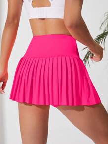Core Rhythm Wide Waistband Pleated Sports Skort Pink Toptennis Skirt Athletic Skirt