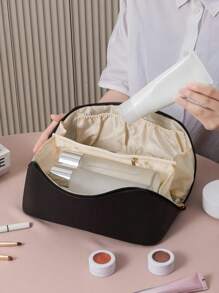 Letter Graphic PU Makeup Bag Storage Makeup Organizer Makeup Case - Multicolor - View 3