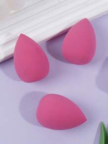 3pcs Makeup Beauty Egg Set - Hot Pink - View 3