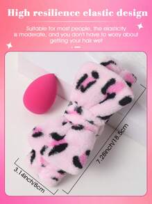 1 个化妆海绵用于面部化妆 + 1 个发带用于固定头发 - 彩色 - 查看 4