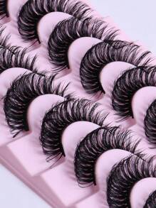 10 cặp lông mi giả siêu dài - màu đen - Xem 4