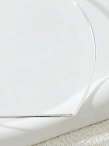 1入組時尚球裝飾開口頸鏈適合女士日常裝飾 - 銀色 - 查看 2