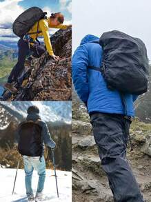 Ba Lô Du Lịch Che Mưa Ba Lô Cho 20L Túi Chống Nước Cắm Trại Leo Núi Bụi Áo Mưa Valentine, Bể Bơi - màu đen - Xem 2