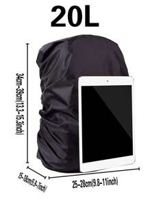 Ba Lô Du Lịch Che Mưa Ba Lô Cho 20L Túi Chống Nước Cắm Trại Leo Núi Bụi Áo Mưa Valentine, Bể Bơi - màu đen - Xem 4