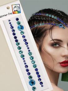 1張頭髮寶石紋身貼紙適合派對