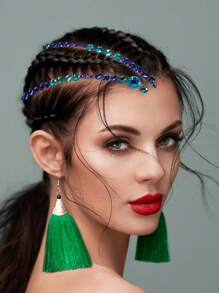 1張頭髮寶石紋身貼紙適合派對