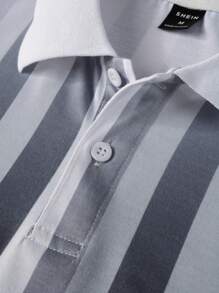 Manfinity LEGND Men Striped Print Polo Shirt - Multicolor - View 5