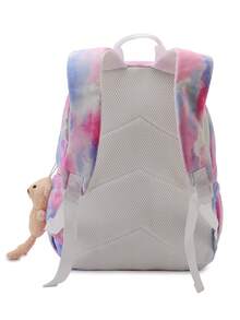 TINYAT 2pcs Bag Set, Pink Classic Backpack Lightweight Multi-Functional Women's Combination Bag School Bag Set For Graduate, Teen Girls, Freshman, Sophomore, Junior & Senior In College, University & High School, Perfect For Outdoors ,Travel & Back To School - Pink - View 3