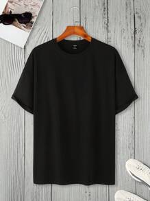 Manfinity Hypemode Áo thun nam rộng thùng thình cổ tròn tay ngắn Graphic Tee Planets Street - màu đen - Xem 2