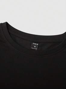 Manfinity Hypemode Áo thun nam rộng thùng thình cổ tròn tay ngắn Graphic Tee Planets Street - màu đen - Xem 4