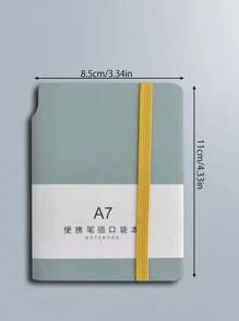 Sổ tay bỏ túi A7 có dây đeo, sổ ghi chép công sở di động, sổ tay mini dành cho học sinh. - Nhiều màu - Xem 3