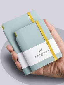 Sổ tay bỏ túi A7 có dây đeo, sổ ghi chép công sở di động, sổ tay mini dành cho học sinh. - Nhiều màu - Xem 8