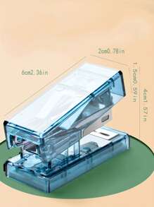 huachi 1pc Solid Color Stapler & 1box Staple, Simple Multi-purpose Stapler For Office, School - Pink - View 3