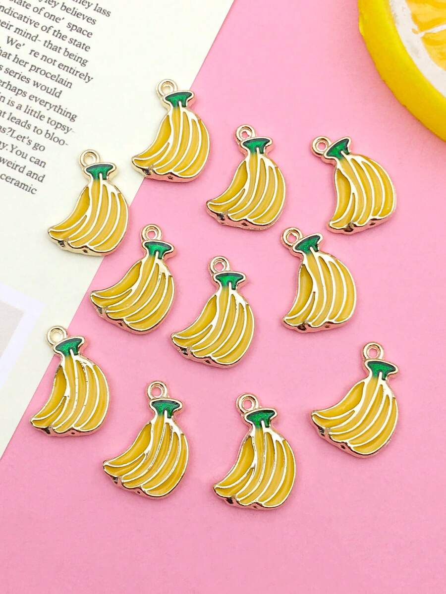 20 Cái/bộ Sáng Tạo Hợp Kim Kẽm Chuối Tự Làm Mặt Dây Chuyền Nữ Cho Tự Làm Trang Sức Làm - Màu vàng - Xem 1