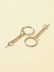 50 Cái/bộ Dây Chuyền Thời Trang Trang Trí Móc Khóa Tự Làm Cho Phụ Nữ Để Làm Đồ Trang Sức Tự Làm - Bạc xỉn màu - Xem 2