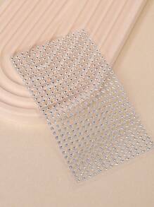 STARTTOOS 2pcs 3d Simulation Shiny Silver Small Rhinestone Face Jewel Stickers For Diy Facial Makeup, Music Festivals, Y2k Parties, Dance Parties, Etc. - White - View 8