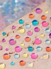 盒圓形彩虹美人魚泡泡珠美甲裝飾，彩虹色 - 彩色 - 查看 6