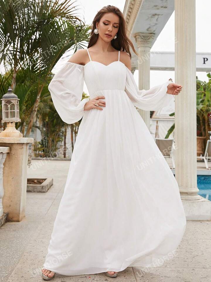 Lantern sleeve wedding dress best sale