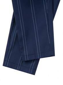 Manfinity Mode Men Suit Pants Túi Sọc - Màu xanh hải quân - Xem 4