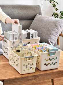 1入組塑膠收納現代多功能收納籃適用於家庭 - 彩色 - 查看 1