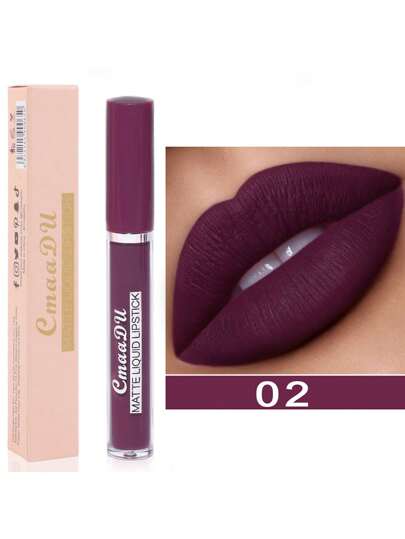 Mat Rouge À Lèvres Liquide , Durable Waterproof Antiadhésif Coupe Brillant À Lèvres Crème À Lèvres