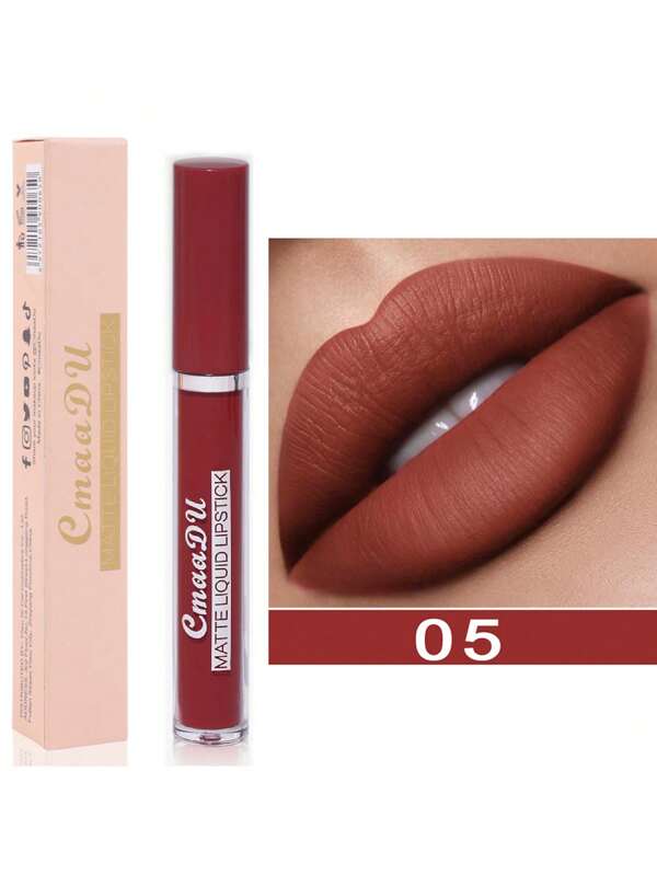 Matte Liquid Lipstick, Long-lasting Waterproof Non-stick Cup Lip Gloss Lip Cream