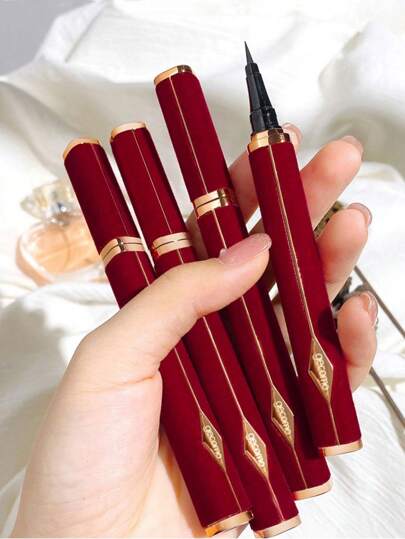 قلم الآيلاينر ذو النهاية الرقيقة جداً يدوم طويلاً المضاد للماء والتعرق وغير قابل للتلطخ بإسفنج لين ، مناسب للمبتدئين