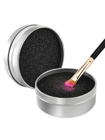 Limpiador de brochas de maquillaje, herramienta de maquillaje de limpieza rápida, caja de limpieza en seco de Color de sombra de ojos con interruptor de 1 pieza, reutilizable,pinceles de maquillaje brochas para maquillaje cepillo maquillaje pincel maquillaje pinceles para maquillaje brochas maquillaje pinceles maquillaje cepillo maquillaje