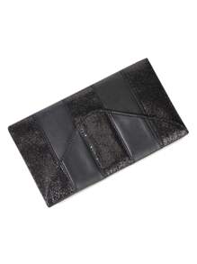 Túi đựng phong bì PU có nắp trang trí sequin, Quà tặng Ngày của Mẹ cho Mẹ - màu đen - Xem 7