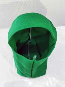 迷你水桶包滌綸字母圖案敞口極簡 - 綠色 - 查看 3